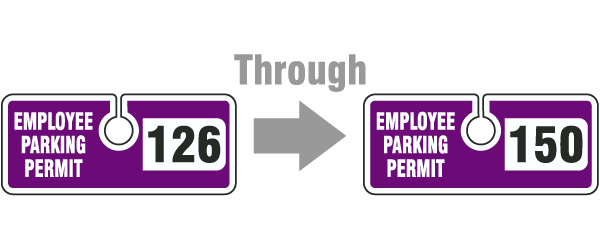 Purple Employee Parking Permit Tag
