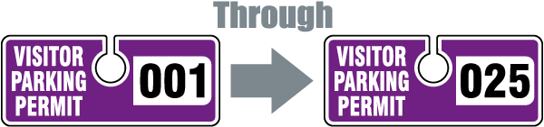 Purple Visitor Parking Permit Tag