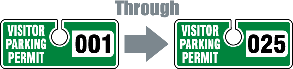 Green Visitor Parking Permit Tag