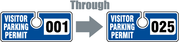 Blue Visitor Parking Permit Tag