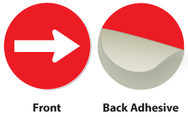 Red / White Plastic Engraved Arrow