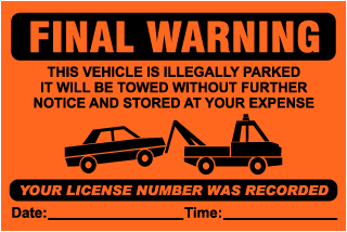 Final Warning Violation Sticker