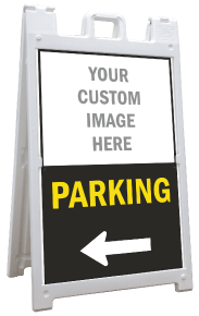 Business Parking with Custom Logo A-Frame