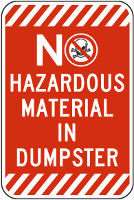No Hazardous Material In Dumpster