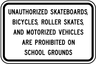 Prohibited on School Grounds Sign