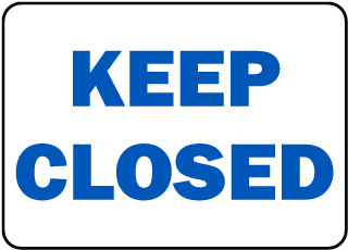California Keep Closed Pool Sign
