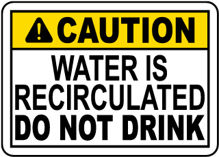 California Spray Ground Water Sign