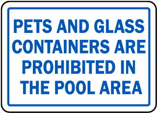 North Carolina No Pets No Glass Sign