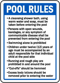 Oklahoma Pool Rules No Lifeguard Sign