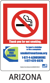 Arizona No Smoking Sign
