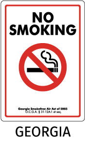 Georgia No Smoking Sign