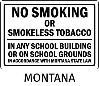 Montana No Smoking Sign