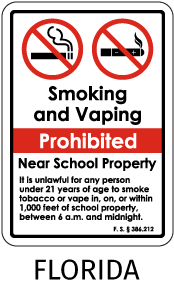 Florida No Smoking Sign