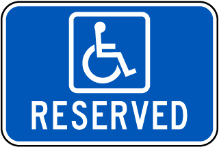 Accessible Reserved Sign