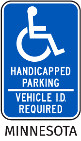 Minnesota Handicap Parking Sign
