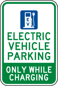 Charging Station Electric Car Parking Only Sign
