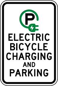 Electric Bicycle Charing and Parking Sign