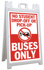 Student Drop-Off Or Pick-Up Floor Sign