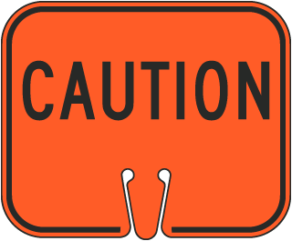 Caution Cone Sign
