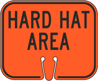 Hard Hat Area Cone Sign