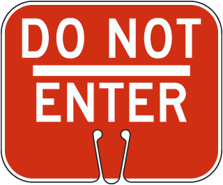 Do Not Enter Cone Sign