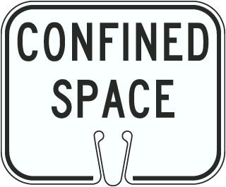Confined Space Cone Sign
