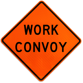 Work Convoy Sign