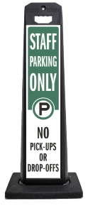 Staff Parking Only Vertical Panel