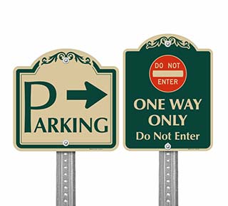 Decorative Parking Lot Signs