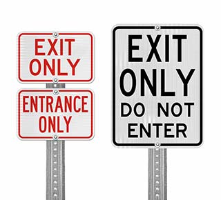 Enter / Exit Signs