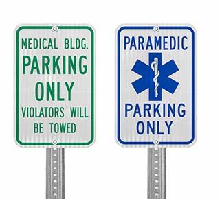 Hospital Parking Signs