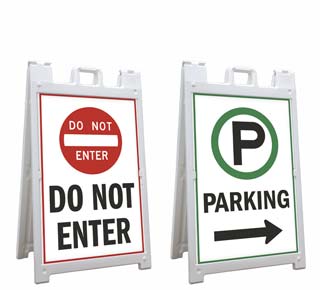 Parking Lot A-Frame Signs