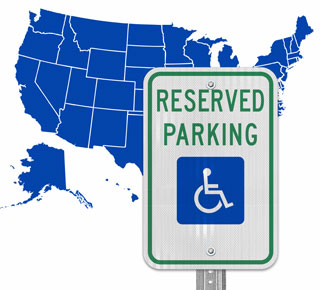 Accessible Parking by State Signs
