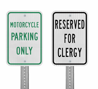 Vehicle Parking Only Signs