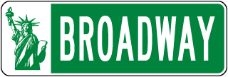Broadway Replica Street Sign