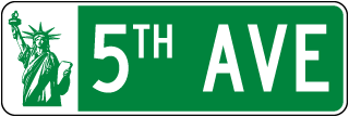 Fifth Avenue Replica Street Sign