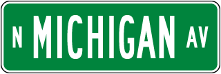 Michigan Avenue Replica Street Sign
