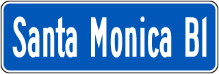 Santa Monica Boulevard Replica Street Sign