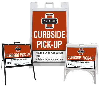 Curbside Pick Up Sandwich Board Sign