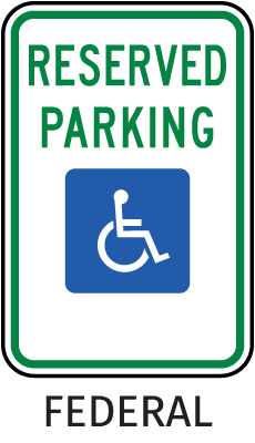 MUTCD Accessible Reserved Parking Sign