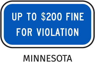 Minnesota Accessible Parking Penalty Sign