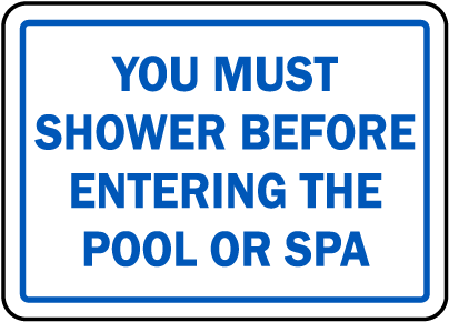 Maine Bathers Must Shower Sign