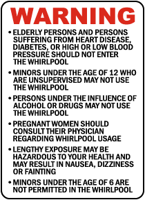 Wisconsin Whirlpool Warning Sign