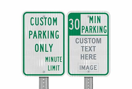 Custom Time Limit Parking Signs