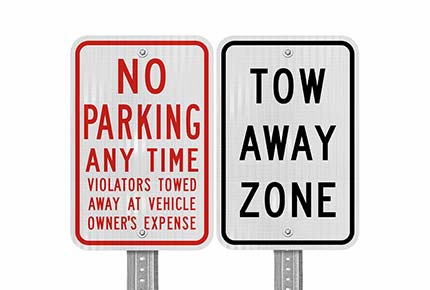 No Parking Tow-away Signs