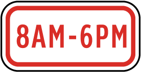 8AM - 6PM Sign