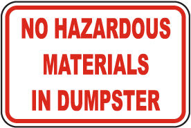 No Hazardous Materials Sign