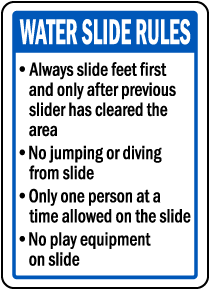 Arkansas Water Slide Rules Sign