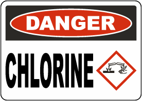 Texas Danger Chlorine Sign