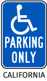 California Accessible Parking Sign